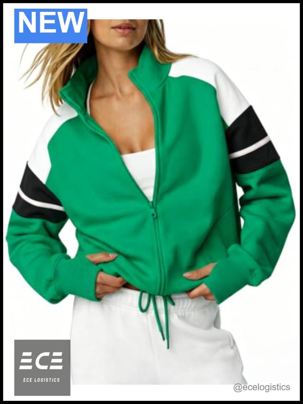 Womens Zip Up Fleece Sweatshirt Oversized Loose Fit Long Sleeve Jacket